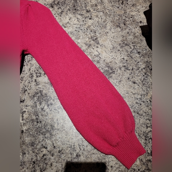 4SI3NNA – Olivia Tie Waist Sweater Mini Dress in Fushia, size XS - Picture 5 of 7